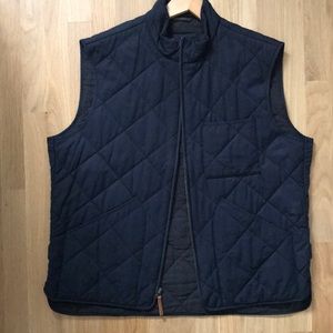 Navy Blue Sussex Quilted J. Crew Vest